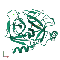 PDB entry 5mo2 coloured by chain, front view.