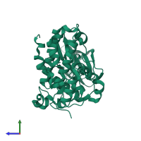 Casein kinase II subunit alpha in PDB entry 5mov, assembly 1, side view.
