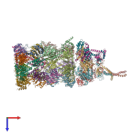 PDB entry 5mpa coloured by chain, top view.