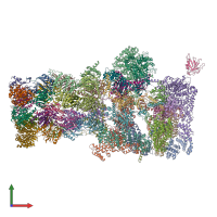 PDB entry 5mpc coloured by chain, front view.