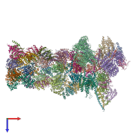 PDB entry 5mpc coloured by chain, top view.