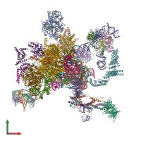 PDB entry 5mq0 coloured by chain, front view.