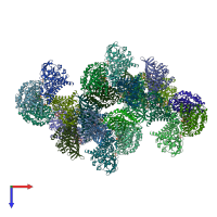 PDB entry 5mr6 coloured by chain, top view.