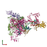 PDB entry 5ms0 coloured by chain, front view.