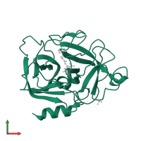 Complement factor D in PDB entry 5mt0, assembly 1, front view.