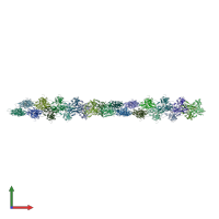 PDB entry 5mva coloured by chain, front view.