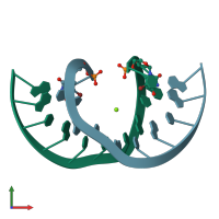 PDB entry 5mvl coloured by chain, front view.