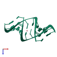 Homo dimeric assembly 1 of PDB entry 5mvt coloured by chemically distinct molecules, top view.