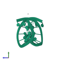 DNA in PDB entry 5mvt, assembly 1, side view.