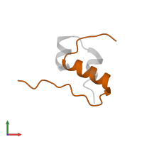 Insulin B chain in PDB entry 5mwq, assembly 1, front view.