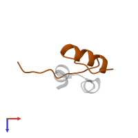 Insulin B chain in PDB entry 5mwq, assembly 1, top view.