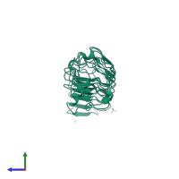Chondroadherin in PDB entry 5mx1, assembly 1, side view.