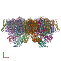PDB entry 5mx2 coloured by chain, front view.