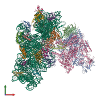 PDB entry 5my1 coloured by chain, front view.