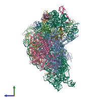 PDB entry 5my1 coloured by chain, side view.