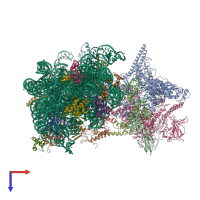 PDB entry 5my1 coloured by chain, top view.