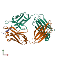 PDB entry 5my4 coloured by chain, front view.