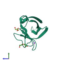 PDB entry 5my7 coloured by chain, side view.