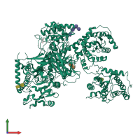 PDB entry 5mzo coloured by chain, front view.