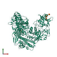 PDB entry 5n0b coloured by chain, front view.