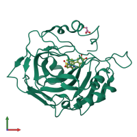 PDB entry 5n0d coloured by chain, front view.