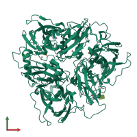 PDB entry 5n0k coloured by chain, front view.