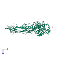 PDB entry 5n0m coloured by chain, top view.