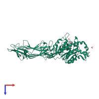 PDB entry 5n1b coloured by chain, top view.