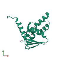 PDB entry 5n20 coloured by chain, front view.