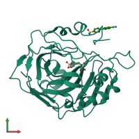 PDB entry 5n24 coloured by chain, front view.