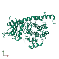 cAMP-dependent protein kinase catalytic subunit alpha in PDB entry 5n36, assembly 1, front view.