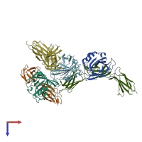 PDB entry 5n47 coloured by chain, top view.