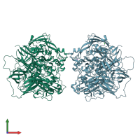 PDB entry 5n4l coloured by chain, front view.