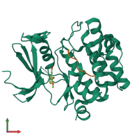 PDB entry 5n52 coloured by chain, front view.