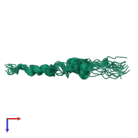 PDB entry 5n5a coloured by chain, ensemble of 20 models, top view.