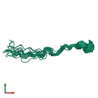 PDB entry 5n5b coloured by chain, ensemble of 20 models, front view.