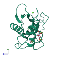 PDB entry 5n5j coloured by chain, side view.