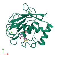 PDB entry 5n5k coloured by chain, front view.