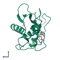 PDB entry 5n5k coloured by chain, side view.