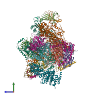 PDB entry 5n5y coloured by chain, side view.