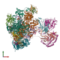 PDB entry 5n61 coloured by chain, front view.