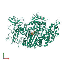 PDB entry 5n6a coloured by chain, front view.