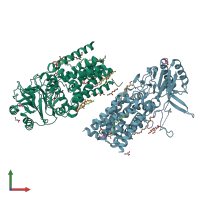 PDB entry 5n6h coloured by chain, front view.