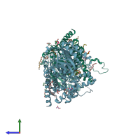 PDB entry 5n6h coloured by chain, side view.