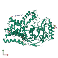 PDB entry 5n6m coloured by chain, front view.