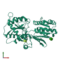 PDB entry 5n6p coloured by chain, front view.