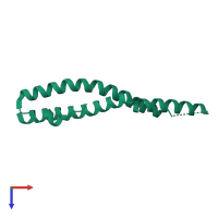 PDB 5n7h coloured by chain and viewed from the top.