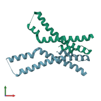 PDB entry 5n7i coloured by chain, front view.