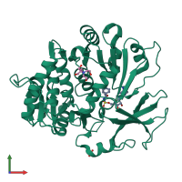 PDB entry 5n82 coloured by chain, front view.