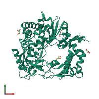 PDB entry 5n8x coloured by chain, front view.